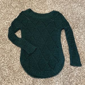 Maurices Emerald Green Diamond Woven Sweater